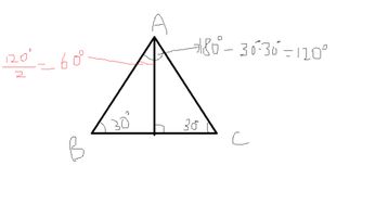 解决问题一个等腰三角形的底角是30度廷底边上的高把它对折后得到两个直角三角形每个三角形中两个锐角分别是多少度先画图再解答