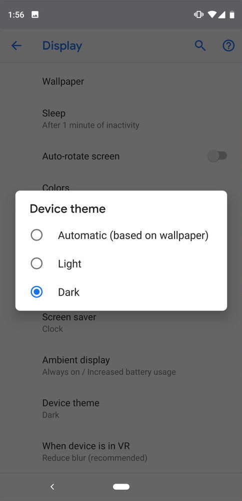 Android behaviour pre Android 10