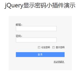 实用的jQuery显示密码小插件