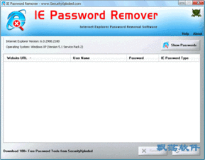取消浏览器密码软件 IE Password Remover V1.0绿色版 清除浏览器密码下载 