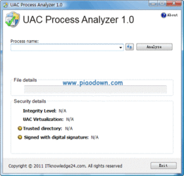UAC Process Analyzer 分析运行中进程的安全级别 V1.0绿色免费版下载 