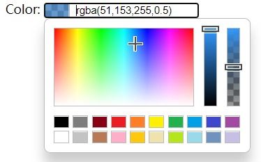 JavaScript实现的颜色选择器