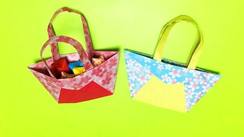 创意折纸DIY教程,教你制作一个漂亮的收纳纸袋子 