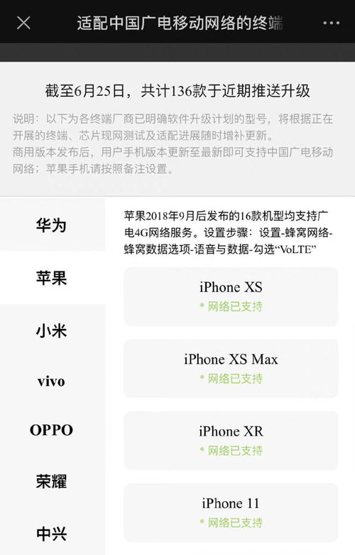 中国广电5G正式上线,适配136款机型